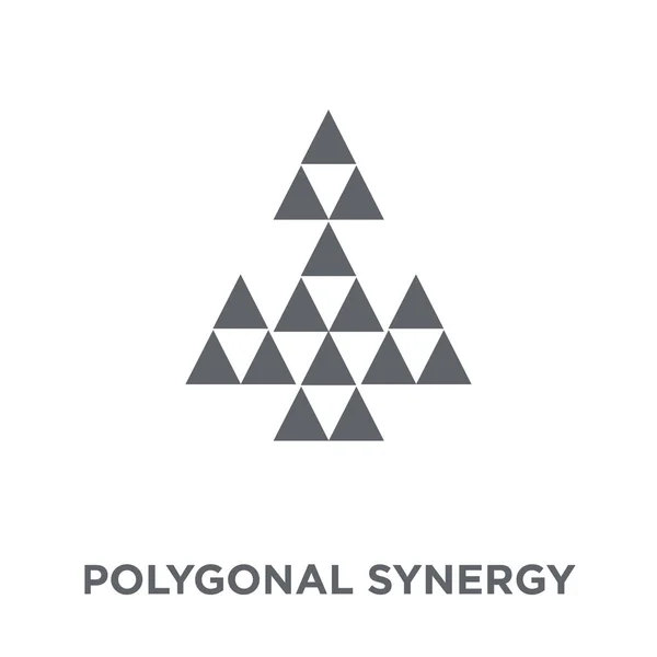 Icono Formas Sinergia Poligonal Concepto Diseño Formas Sinergia Poligonal Colección — Vector de stock