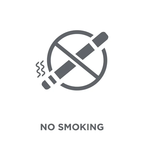 禁止吸烟图标 酒店系列中禁止吸烟设计概念 简单的元素向量例证在白色背景 — 图库矢量图片