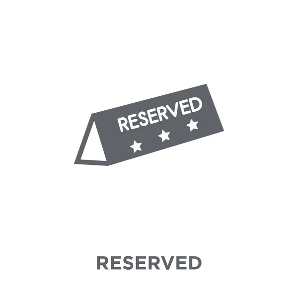 Reserviertes Symbol Reserviertes Designkonzept Aus Restaurantsammlung Einfache Elementvektorabbildung Auf Weißem — Stockvektor