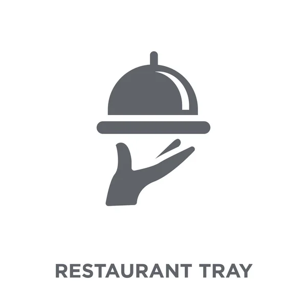 餐厅托盘图标 餐厅托盘设计概念从餐厅集合 简单的元素向量例证在白色背景 — 图库矢量图片