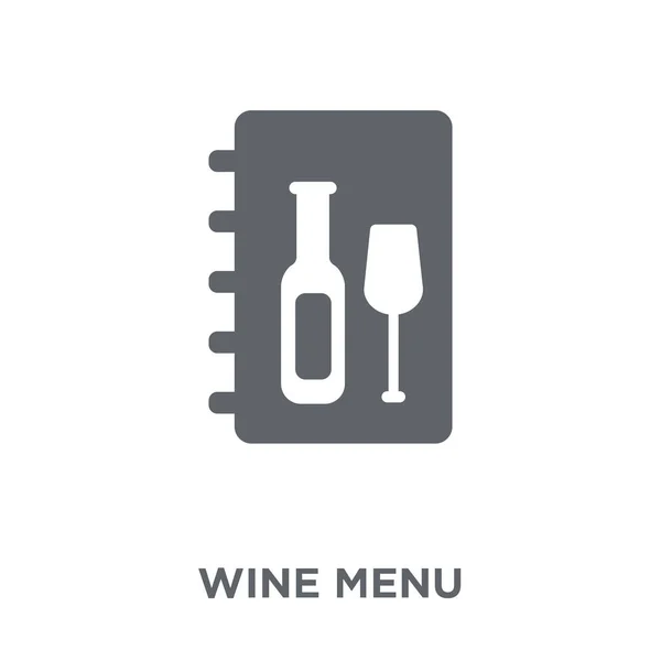 Ícone Menu Vinho Conceito Design Menu Vinho Coleção Restaurante Ilustração — Vetor de Stock