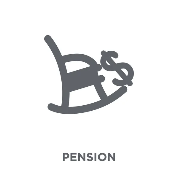 Pension Ikonra Pension Koncepció Humánerőforrás Gyűjteményből Egyszerű Elem Fehér Háttér — Stock Vector