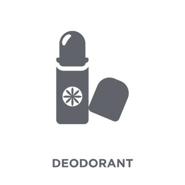 Deodorant simgesi. Deodorant tasarım konsepti koleksiyonundan. Basit öğe vektör çizim beyaz arka plan üzerinde.