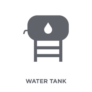 Su tankı simgesi. Su tankı tasarım konsepti koleksiyonundan. Basit öğe vektör çizim beyaz arka plan üzerinde.