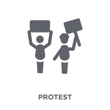 Protesto simgesi. Protesto tasarım konsepti koleksiyonundan. Basit öğe vektör çizim beyaz arka plan üzerinde.