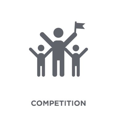Rekabet simgesi. Rekabet tasarım konsepti verimlilik koleksiyonundan. Basit öğe vektör çizim beyaz arka plan üzerinde.