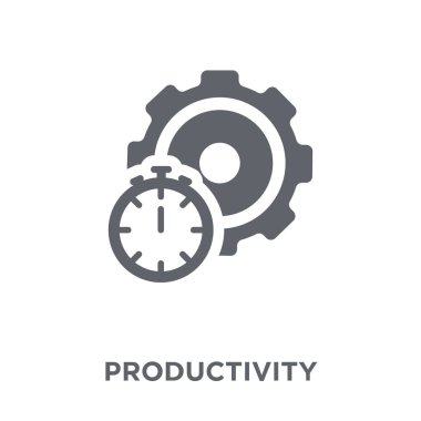 Verimlilik simgesi. Verimlilik tasarım konsepti koleksiyonundan. Basit öğe vektör çizim beyaz arka plan üzerinde.