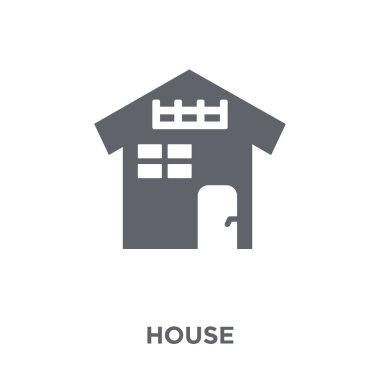 House simge. House tasarım konsepti koleksiyonundan. Basit öğe vektör çizim beyaz arka plan üzerinde.