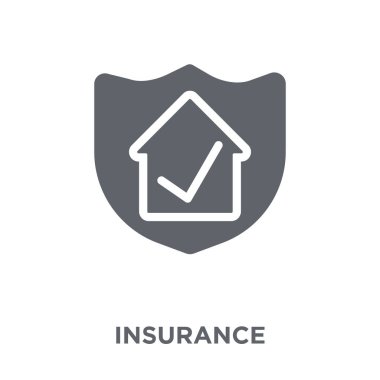 Sigorta simgesi. Sigorta tasarım konsepti koleksiyonundan. Basit öğe vektör çizim beyaz arka plan üzerinde.