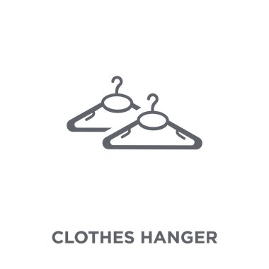 Elbise askısı simgesi. Elbise askısı tasarım konsepti koleksiyonundan. Basit öğe vektör çizim beyaz arka plan üzerinde.