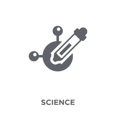 Bilim simgesi. Tasarım kavramı koleksiyonundan. Basit öğe vektör çizim beyaz arka plan üzerinde.