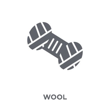 Yün simgesi. Yün tasarım konsepti koleksiyonundan. Basit öğe vektör çizim beyaz arka plan üzerinde.