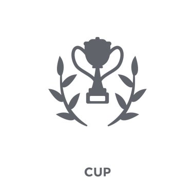 Kupası simgesi. Kupası tasarım konsepti koleksiyonundan. Basit öğe vektör çizim beyaz arka plan üzerinde.