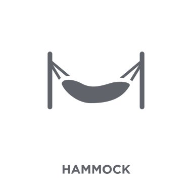Hamak simgesi. Hamak tasarım konsepti koleksiyonundan. Basit öğe vektör çizim beyaz arka plan üzerinde.