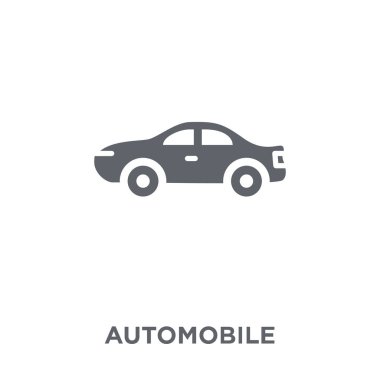 Otomobil simgesi. Otomobil tasarım konsepti ulaşım koleksiyonundan. Basit öğe vektör çizim beyaz arka plan üzerinde.