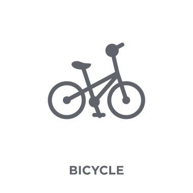 Bisiklet simgesi. Bisiklet tasarım konsepti koleksiyonundan. Basit öğe vektör çizim beyaz arka plan üzerinde.