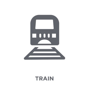 Tren simgesi. Tren tasarım konsepti koleksiyonundan. Basit öğe vektör çizim beyaz arka plan üzerinde.