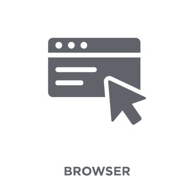 Tarayıcı simgesi. Tarayıcı tasarım konsepti koleksiyonundan. Basit öğe vektör çizim beyaz arka plan üzerinde.