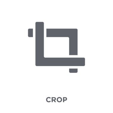 Kırpma simgesi. Ürün tasarım konsepti koleksiyonundan. Basit öğe vektör çizim beyaz arka plan üzerinde.