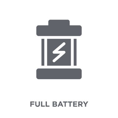 Tam pil simgesi. Tam dolu pil tasarım konsepti koleksiyonundan. Basit öğe vektör çizim beyaz arka plan üzerinde.