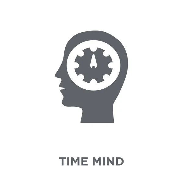 Icona Della Mente Temporale Time Mind Design Concept Della Collezione — Vettoriale Stock