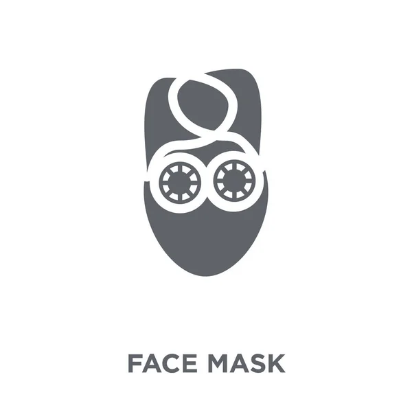 面罩图标 人脸面具设计的概念从集合 简单的元素向量例证在白色背景 — 图库矢量图片