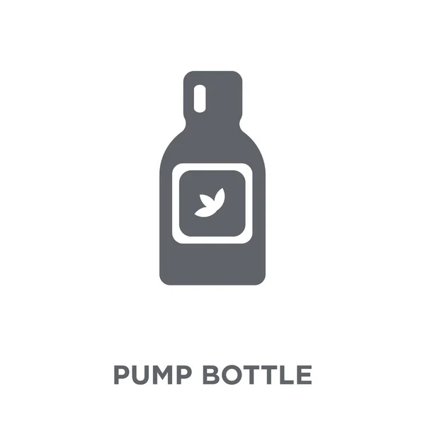 ポンプ ボトル アイコン ポンプ ボトル デザイン コンセプト衛生コレクションから 白い背景の上の単純な要素ベクトル図 — ストックベクタ
