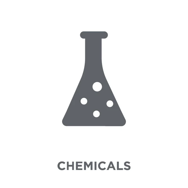 Kemikalier Ikonen Kemikalier Design Koncept Från Industrin Samling Enkelt Element — Stock vektor