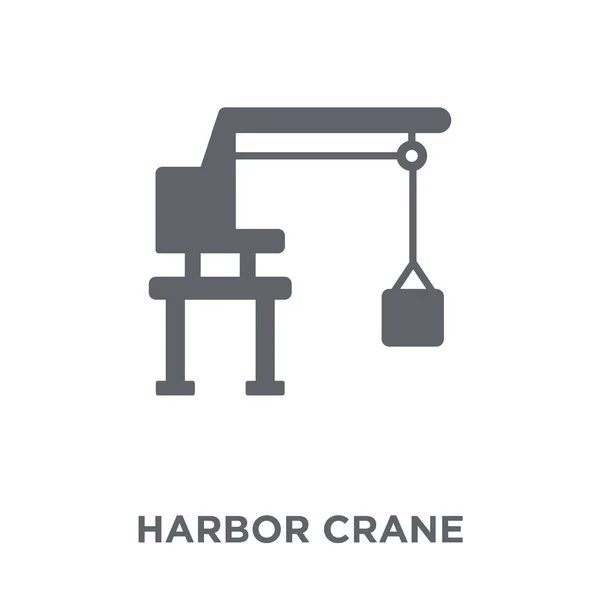 Harbor Crane Icon Harbor Crane Design Concept Industry Collection Simple — Stock Vector