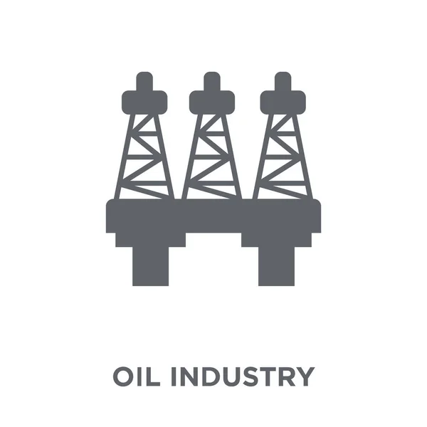 Значок Нафтової Промисловості Концепція Дизайну Нафтової Промисловості Колекції Промисловості Прості — стоковий вектор
