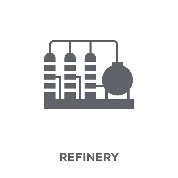 Rafinérie Ikona Rafinérie Koncepce Designu Kolekce Jednoduchý Prvek Vektorové Ilustrace — Stockový vektor