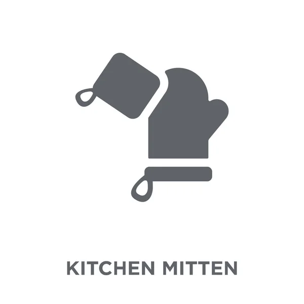 Keuken Mitten Pictogram Keuken Mitten Ontwerpconcept Uit Keuken Collectie Eenvoudig — Stockvector