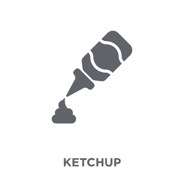 Ketchup Ikonra Ketchup Koncepció Konyha Gyűjtemény Egyszerű Elem Fehér Háttér — Stock Vector