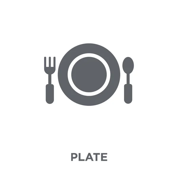 Plate Icon Plate Design Concept Collection Simple Element Vector Illustration — Stock Vector