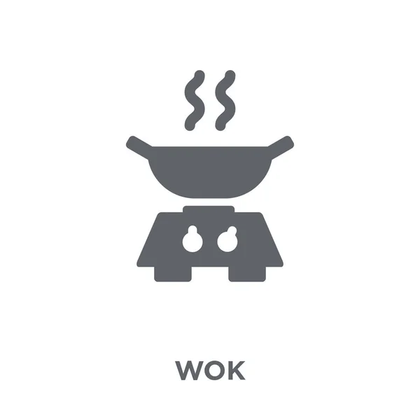 Wok Icono Concepto Diseño Wok Colección Kitchen Ilustración Simple Del — Archivo Imágenes Vectoriales