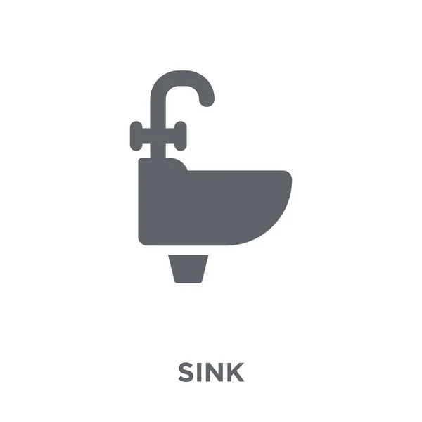 Sink Ikonen Sink Designkoncept Från Samling Enkelt Element Vektorillustration Vit — Stock vektor