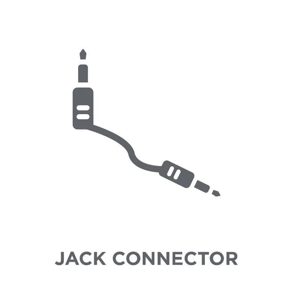 ジャック コネクタ アイコン ジャック コネクタ デザイン コンセプトの音楽コレクションから 白い背景の上の単純な要素ベクトル図 — ストックベクタ