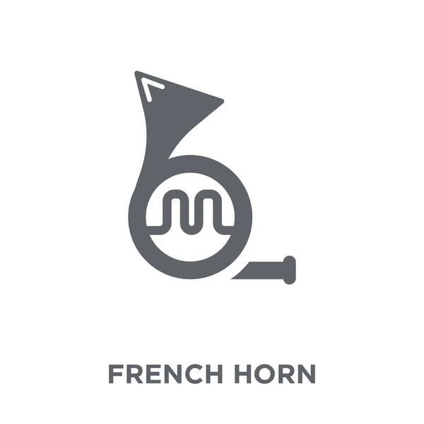 Ícone Chifre Francês Conceito Design Chifre Francês Coleção Música Ilustração — Vetor de Stock