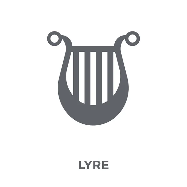 Lyra Ikonen Lyra Designkoncept Från Samling Enkelt Element Vektorillustration Vit — Stock vektor