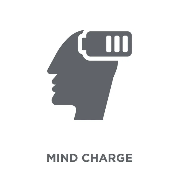 Icono Carga Mental Concepto Diseño Mind Charge Colección Productivity Ilustración — Vector de stock
