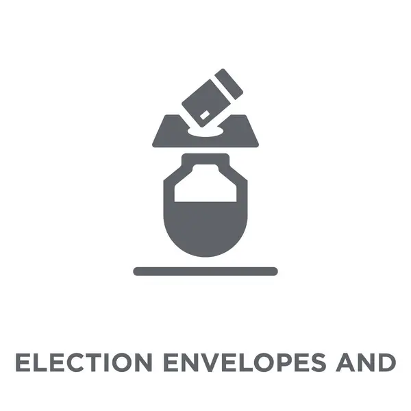 Enveloppes Électorales Icône Boîte Enveloppes Électorales Concept Boîte Collection Politique — Image vectorielle