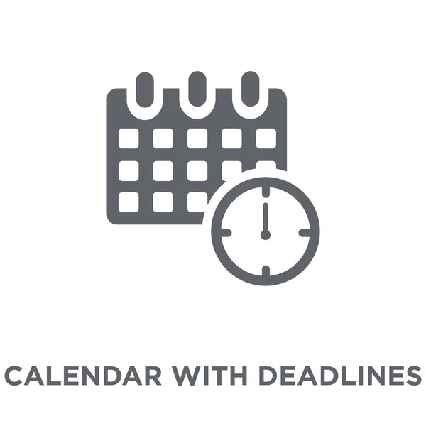 Kalender Mit Fristen Symbol Kalender Mit Deadlines Designkonzept Aus Der — Stockvektor