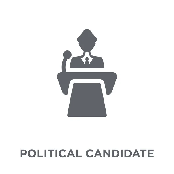 Icône Discours Candidat Politique Concept Conception Discours Candidat Politique Collection — Image vectorielle