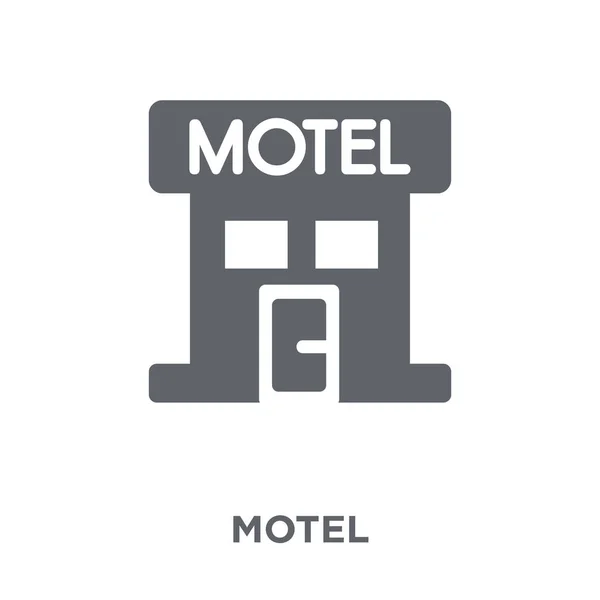 Motel Ikonen Motel Designkoncept Från Samling Enkelt Element Vektorillustration Vit — Stock vektor