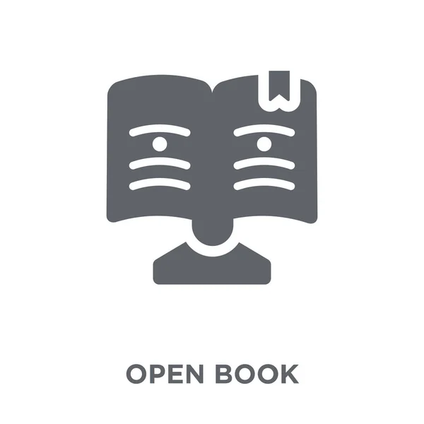 Apri Icona Del Libro Open Book Design Concept Dalla Collezione — Vettoriale Stock