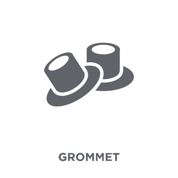 グロメットのアイコン 縫うコレクションからグロメット デザイン コンセプト 白い背景の上の単純な要素ベクトル図 — ストックベクタ