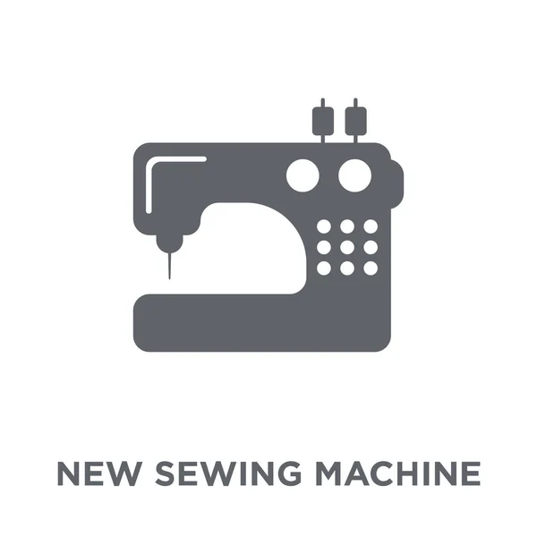 新しいミシンのアイコン 縫うコレクションから新しいミシンのデザイン コンセプト 白い背景の上の単純な要素ベクトル図 — ストックベクタ