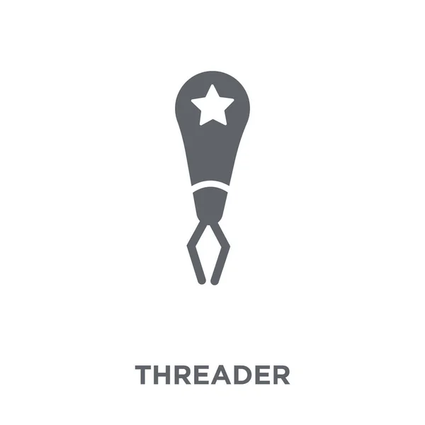 Icono Del Lector Concepto Diseño Threader Colección Sew Ilustración Simple — Vector de stock