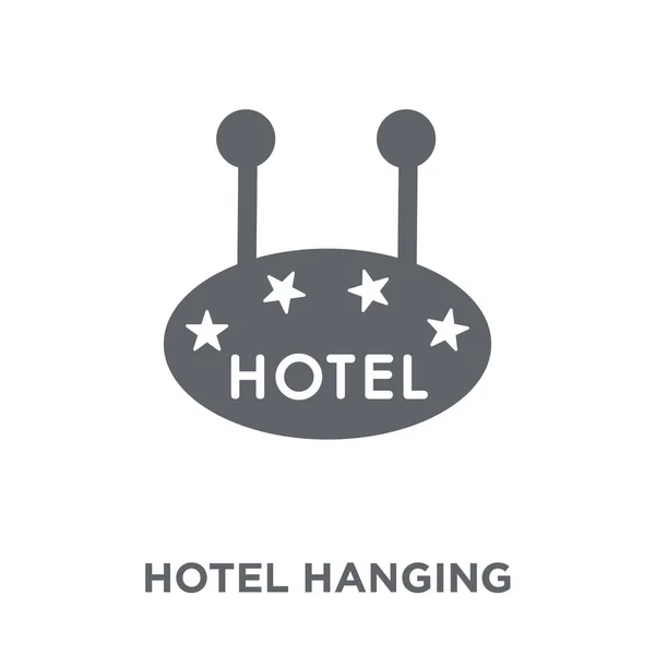 Hotell Hängande Signal Fyra Stjärnor Ikonen Hotel Hängande Signal Fyra — Stock vektor