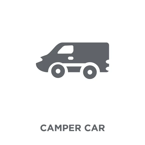 Icona Del Camper Camper Car Design Concept Della Collezione Transportation — Vettoriale Stock